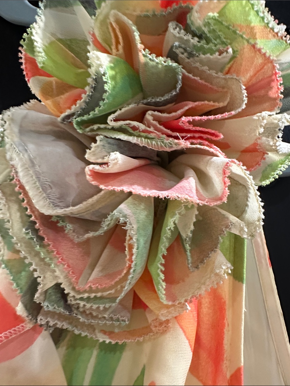 Cato Multicolor Leaf-Print High-Low Ruffle Dress - Picture 3 of 9